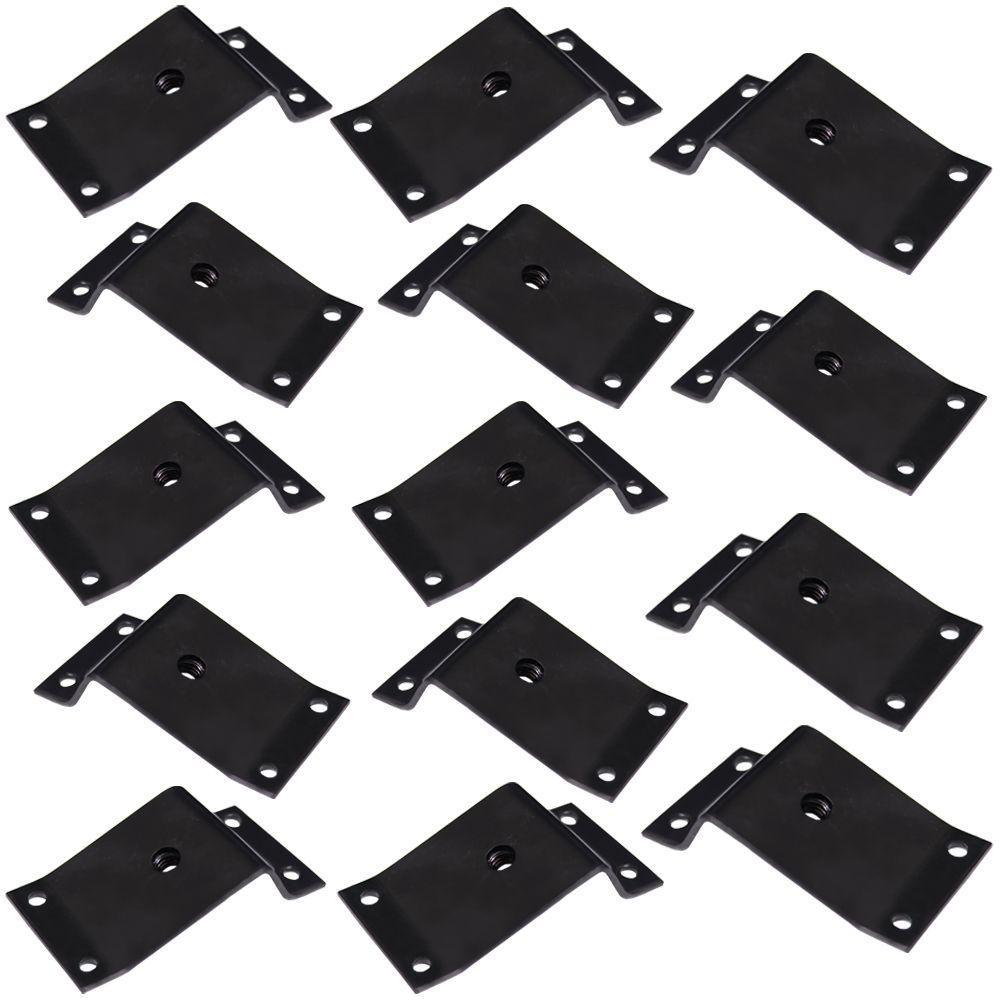 Kit 14 Chapinhas Inclinada 15º Pés Palito Rosca 5/16 Preto - 1