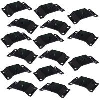 Kit 16 Chapinhas Elevada Fixação Pés Palito Rosca 5/16 Preto - 2