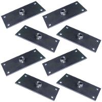 Kit 8 Chapinhas Reta Fixação Pés Palito Rosca 5/16 Zincada - 1