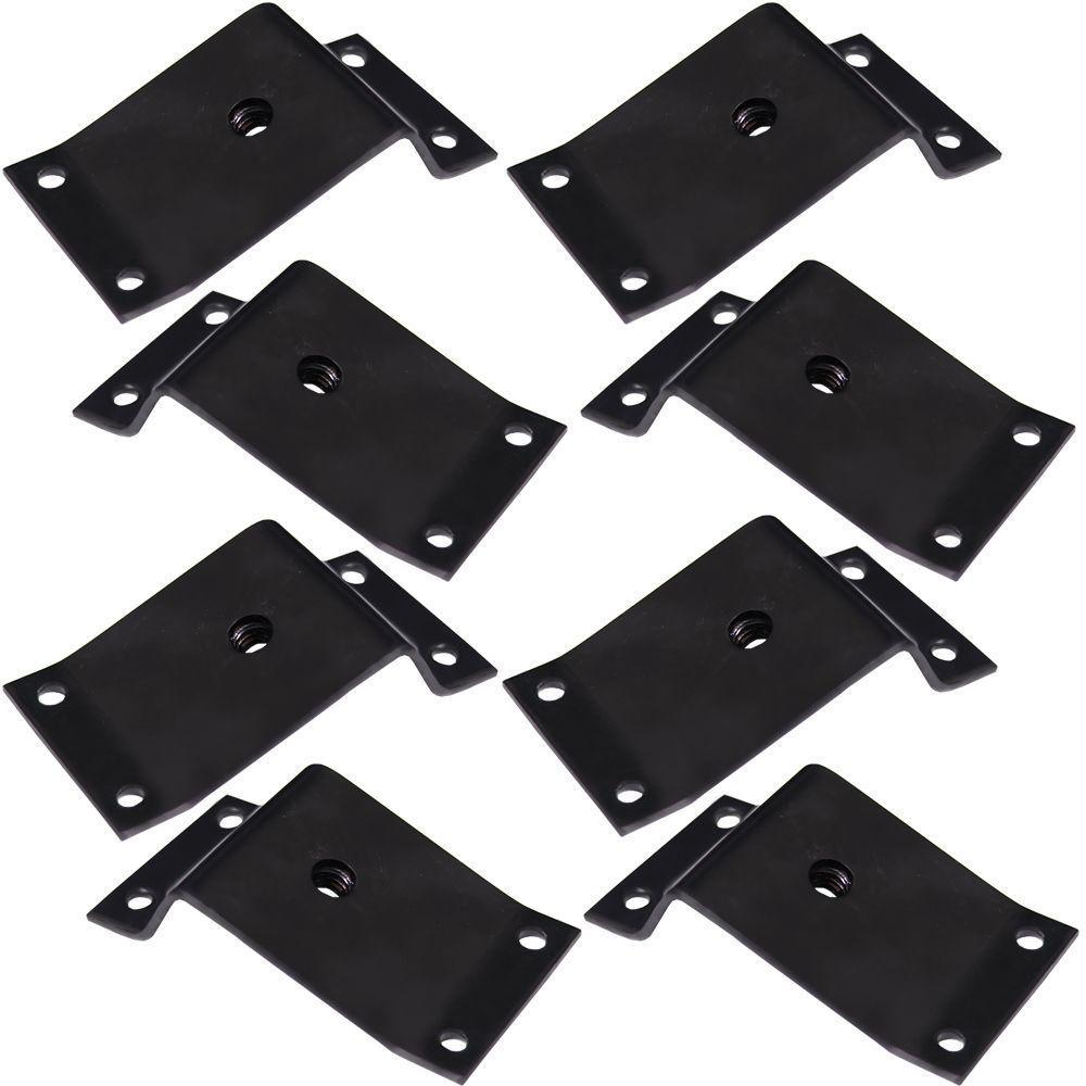 Kit 8 Chapinhas Inclinada 15º Pés Palito Rosca 5/16 Preto - 1