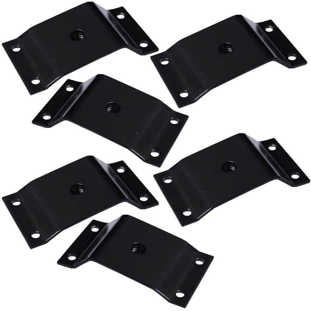 Kit 6 Chapinhas Inclinada 10º Pés Palito Rosca 5/16 Preto - 7