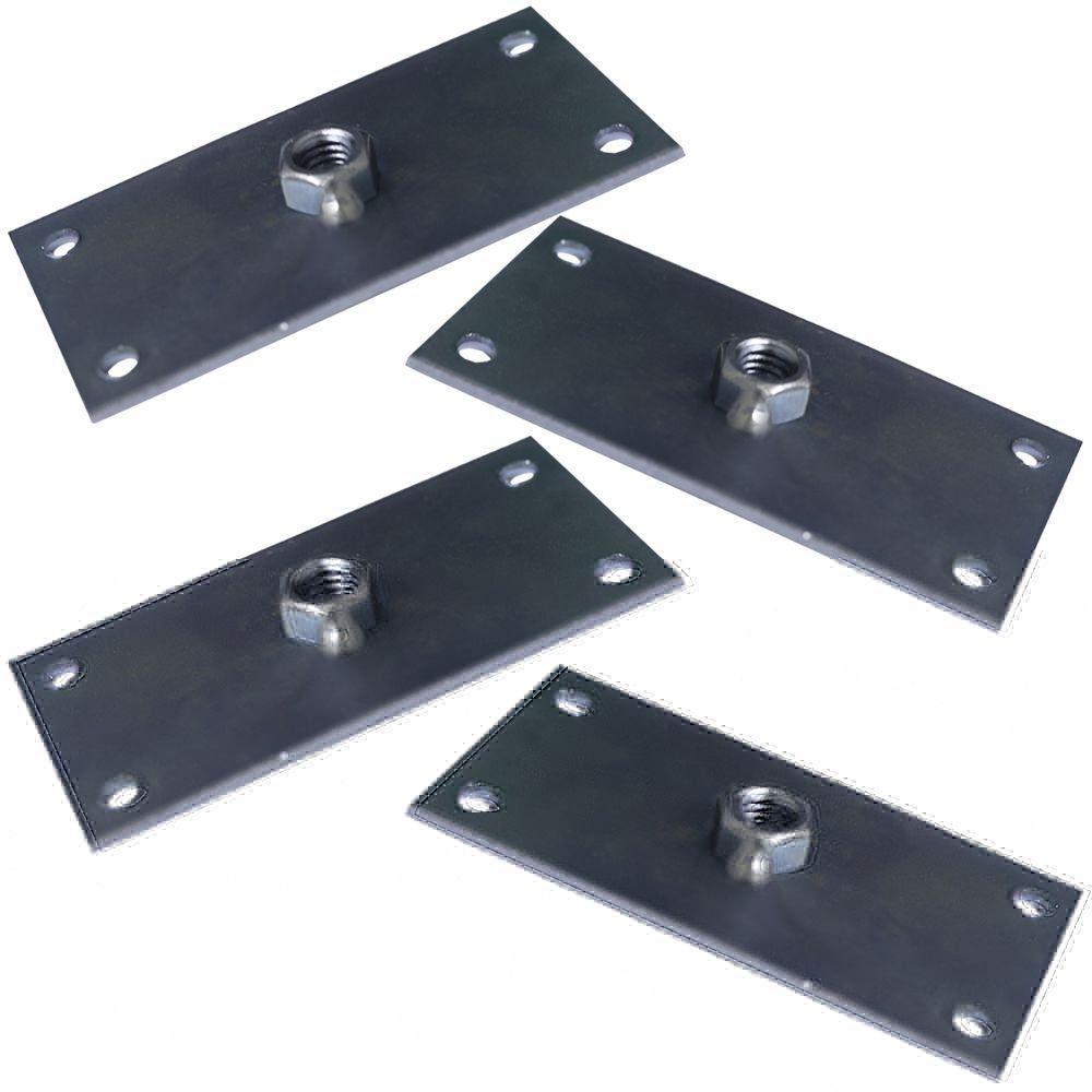 Kit 4 Chapinhas Reta Fixação Pés Palito Rosca 5/16 Zincada - 1