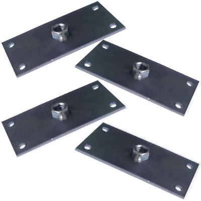 Kit 4 Chapinhas Reta Fixação Pés Palito Rosca 5/16 Zincada