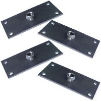 Kit 4 Chapinhas Reta Fixação Pés Palito Rosca 5/16 Zincada - 1