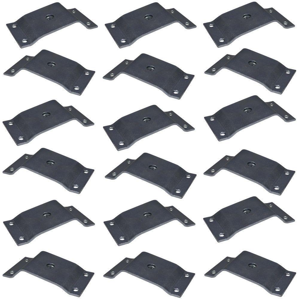 Kit 18 Chapinhas Inclinada 10º Pés Palito Rosca 5/16 Zincada - 6