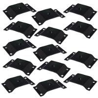 Kit 14 Chapinhas Elevada Fixação Pés Palito Rosca 5/16 Preto - 5