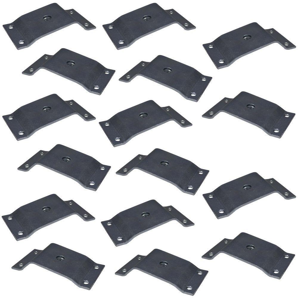 Kit 16 Chapinhas Inclinada 10º Pés Palito Rosca 5/16 Zincada - 7