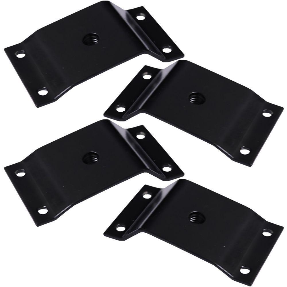 Kit 4 Chapinhas Inclinada 10º Pés Palito Rosca 5/16 Preto - 7