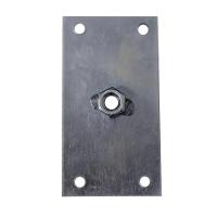 Chapa Reta Com Tubo Fixação Pés Palito Rosca 5/16 Zincada - 6