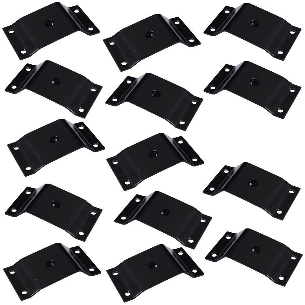 Kit 14 Chapinhas Inclinada 10º Pés Palito Rosca 5/16 Preto - 7