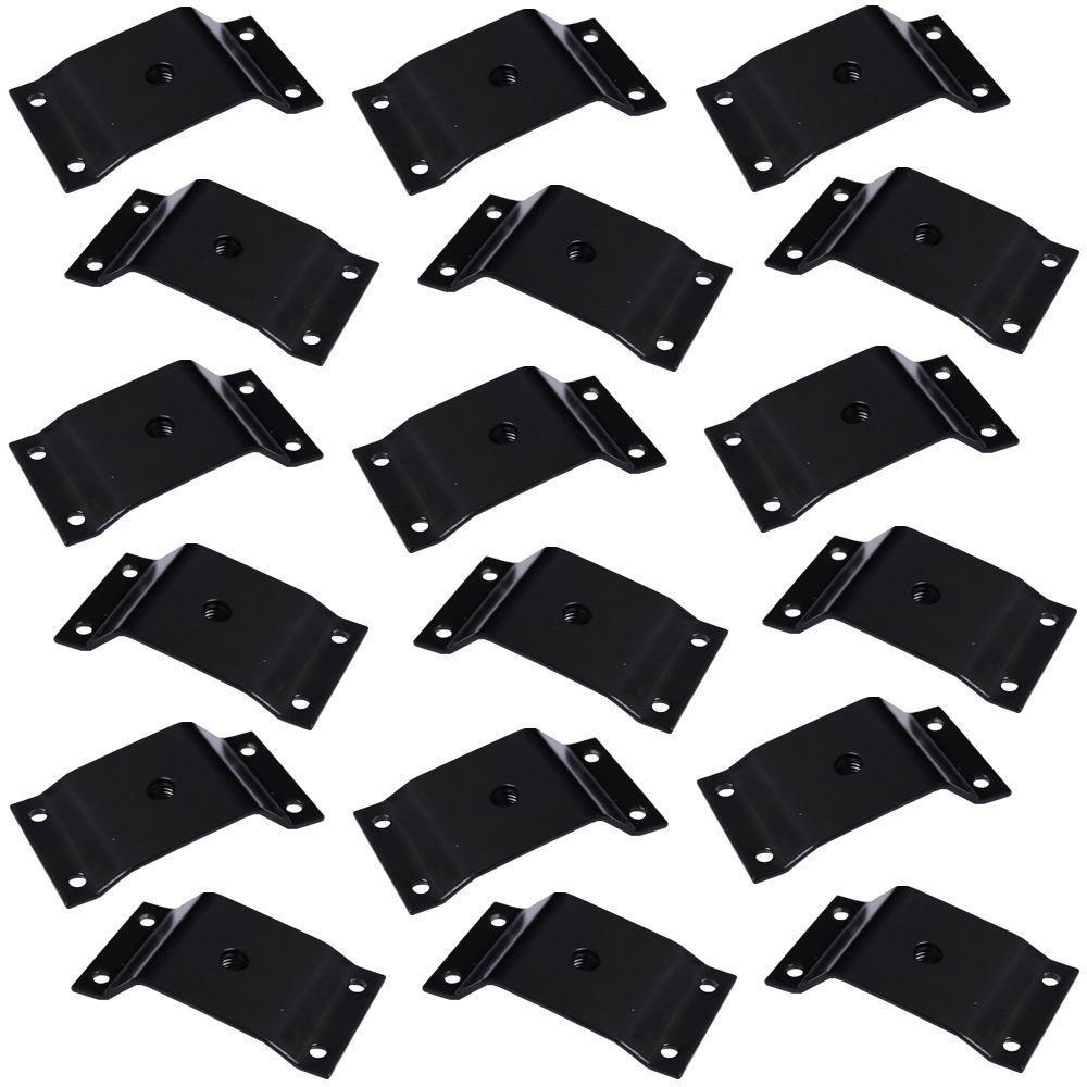 Kit 18 Chapinhas Inclinada 10º Pés Palito Rosca 5/16 Preto - 1