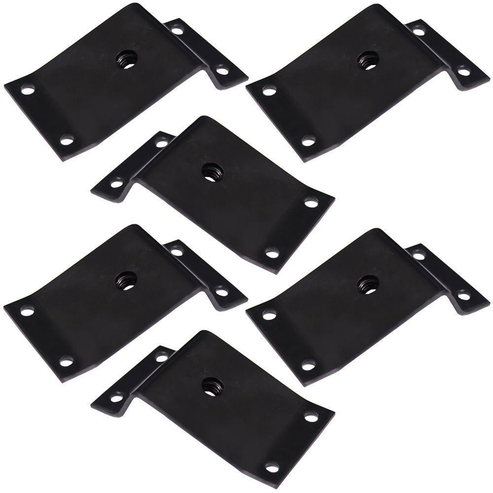 Kit 6 Chapinhas Inclinada 15º Pés Palito Rosca 5/16 Preto - 7