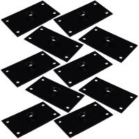 Kit 10 Chapinhas Reta Fixação Pés Palito Rosca 5/16 Preto - 6