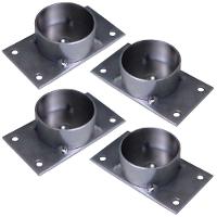 Kit 4 Chapinhas Reta Com Tubo Pés Palito Rosca 5/16 Zincada - 7