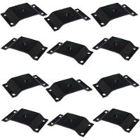 Kit 12 Chapinhas Elevada Fixação Pés Palito Rosca 5/16 Preto - 1