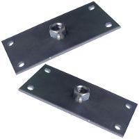 Kit 2 Chapinhas Reta Fixação Pés Palito Rosca 5/16 Zincada - 5