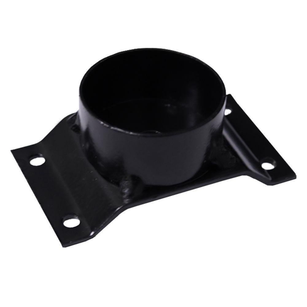 Chapa Elevada Com Tubo Fixação Pés Palito Rosca 5/16 Preto - 1