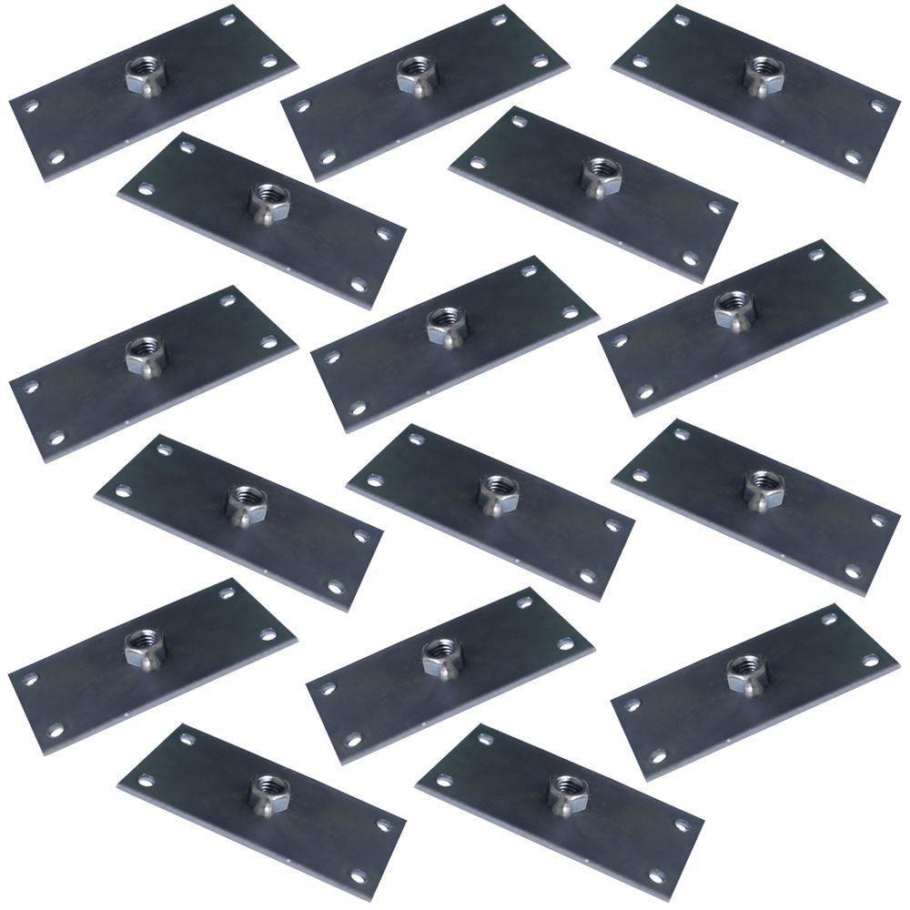 Kit 16 Chapinhas Reta Fixação Pés Palito Rosca 5/16 Zincada - 1