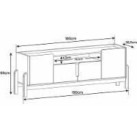 Rack Tv Até 60 Polegadas Com 4 Portas Off White/Cedro - 2