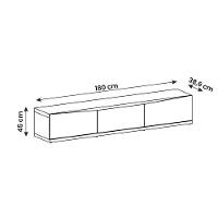 Rack Para Sala Tv Eros 180 Com 2 Portas E 1 Gaveta Cedro/branco Cedro/branco - 3