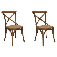 Kit 2 Cadeiras Sala de Jantar Cozinha Danna Rattan Natural - 1