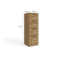 Arquivo de Escritório 1004A 4 Gavetas c/ Chave Itapuã - Kappesberg