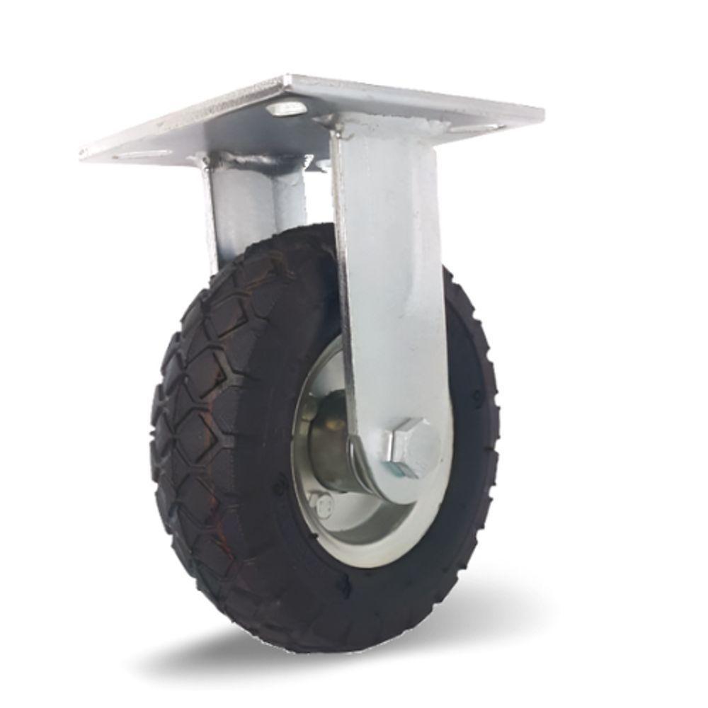 Rodizio Fixo Pneu 6X2 Pneumático Aro C/Rolamento 4 Lonas - 1