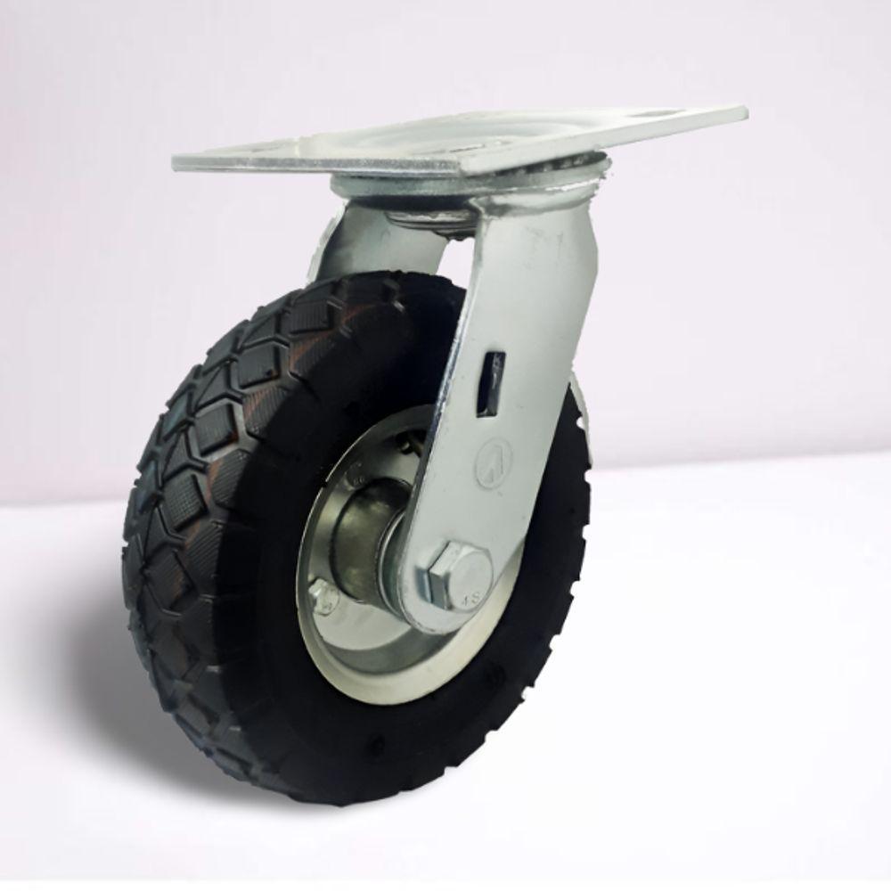 Rodizio gir. Pneu 6X2 Pneumático Aro C/Rolamento 4 Lonas - 1