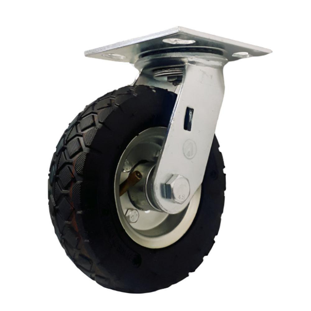 Rodizio gir. Pneu 6X2 Pneumático Aro C/Rolamento 4 Lonas - 2