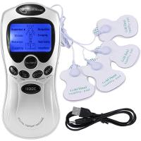 Massageador Eletrico Digital Para Dores E Tensao Muscular Acupuntura Lcd Com 4 Eletrodos Cx
