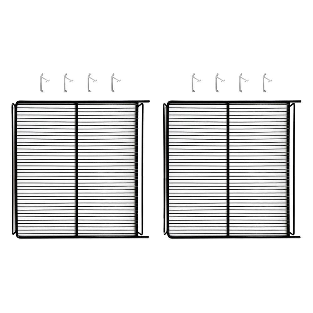 Kit - 2 Prateleiras Preta Visa Vn50 Vb52 Vf50 + 8 Ganchos Suporte - Metalfrio - 5