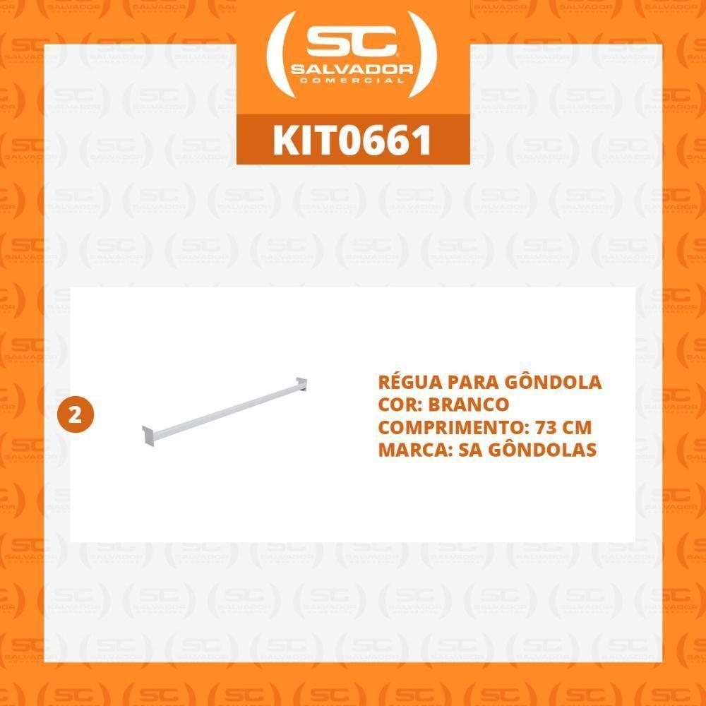 Kit - 2 Réguas Para Ponta De Gôndola 73cm - Sa Gôndolas - 2