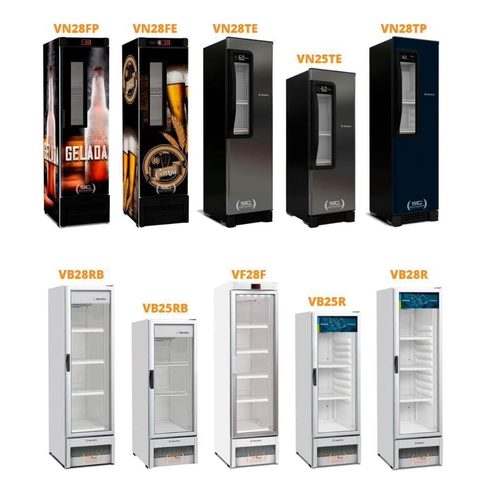 Kit - 2 Prateleiras Branca Visa Vn25/28 Vb25/28 Vf28 + 8 Ganchos Suporte - Metalfrio - 6