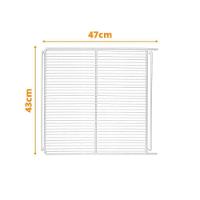 Kit - 2 Prateleiras Branca Visa Vn25/28 Vb25/28 Vf28 + 8 Ganchos Suporte - Metalfrio