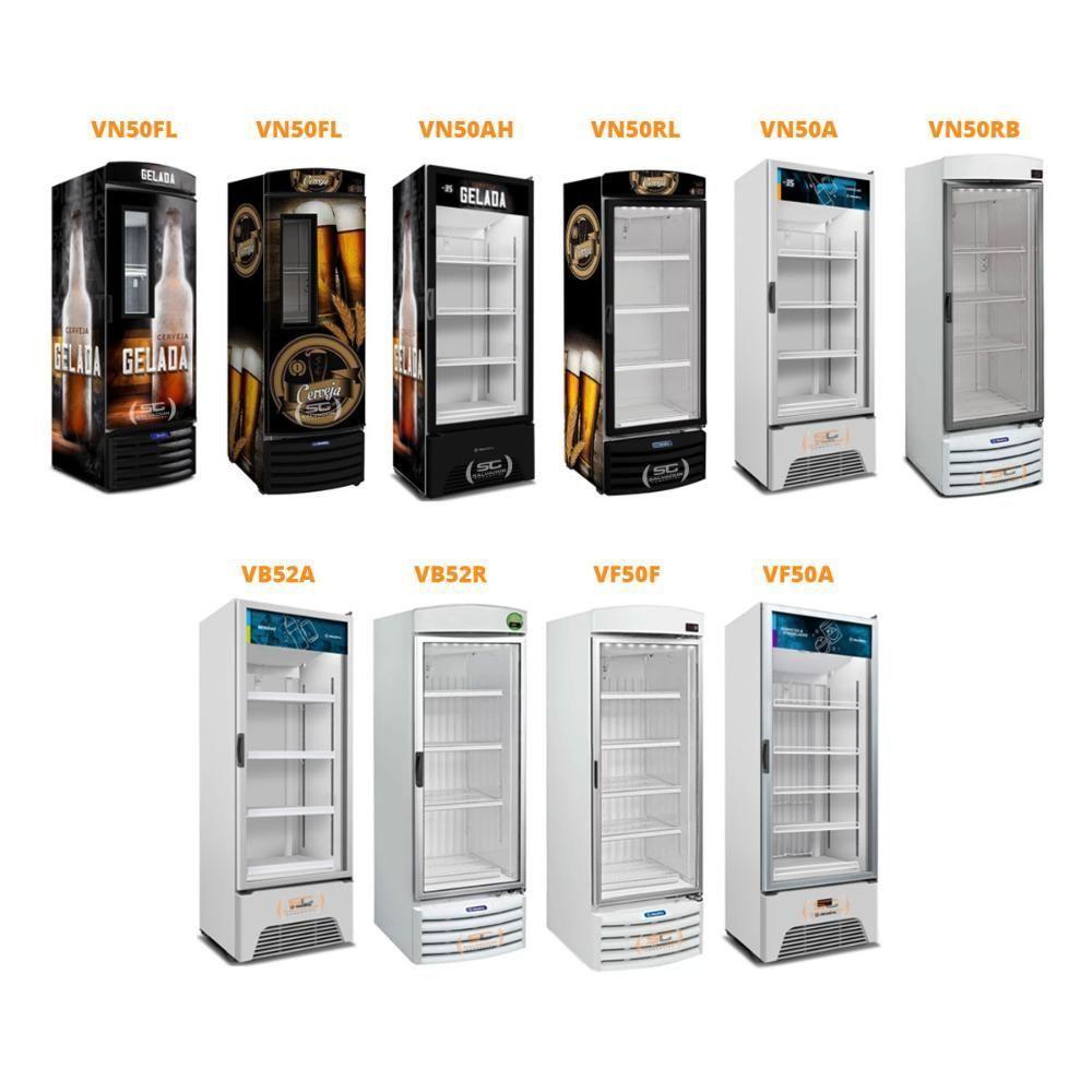 Kit - 2 Prateleiras Grade Branca Visa Vn50 Vb52 Vf50 + 8 Ganchos Suporte - Metalfrio - 2