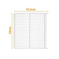 Kit - 2 Prateleiras Grade Branca Visa Vn50 Vb52 Vf50 + 8 Ganchos Suporte - Metalfrio - 3