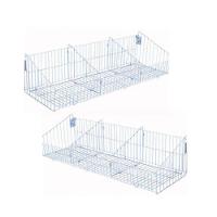 Kit - 2 Cestos Com Divisórias 91x30 Branco New Plus - Sa Gôndolas - 1