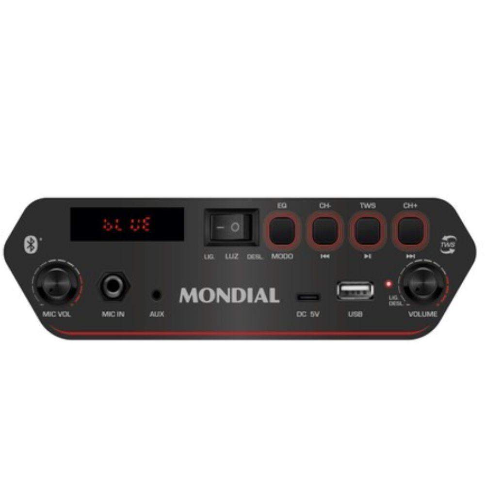 Caixa Amplificada Mondial Cm-150 Com Bluetooth, Usb, Rádio Fm E Função Tws - 150w Preto Bivolt - 3
