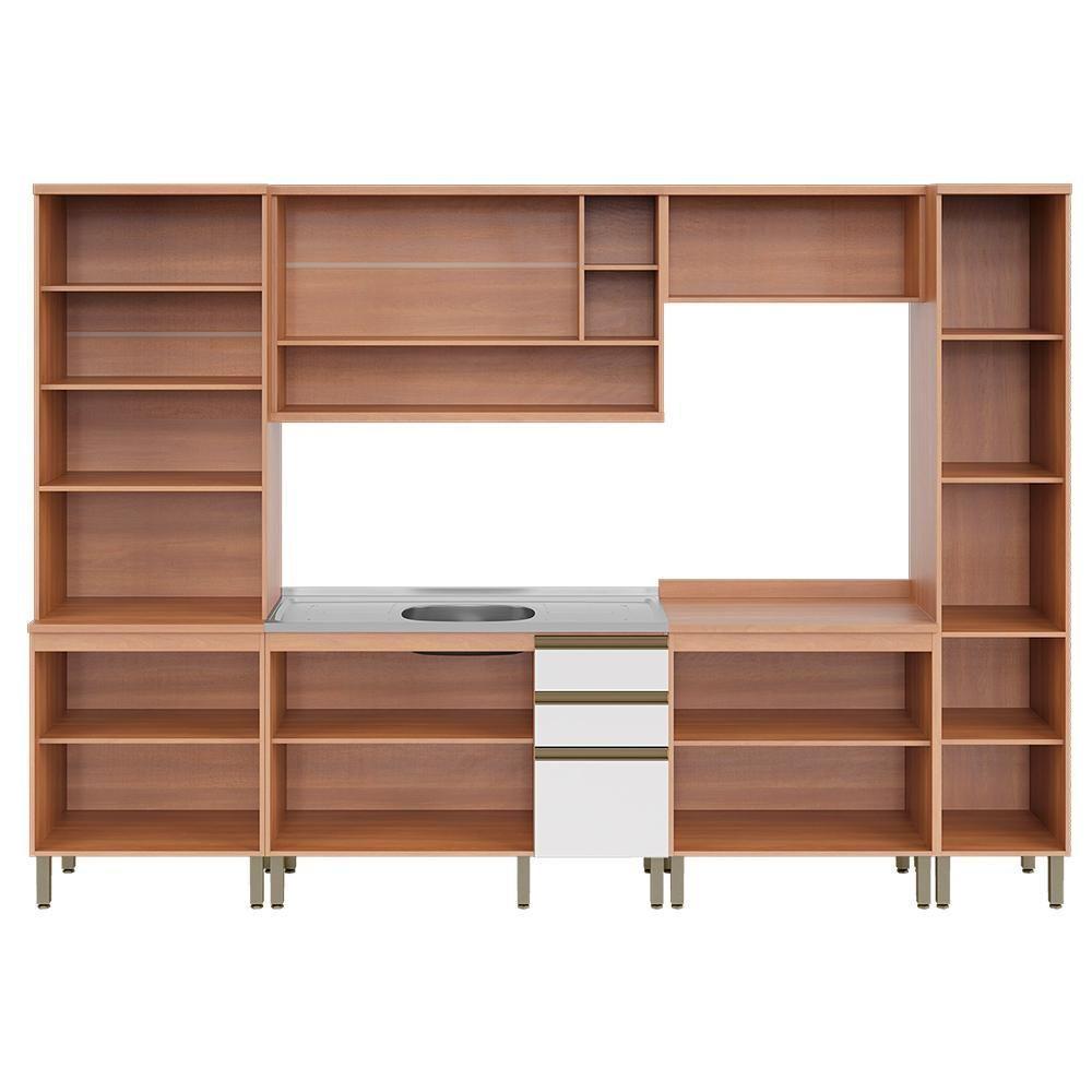 Cozinha Completa Thela Bárbara C/ Armário E Balcão De Pia Freijó/branco - 7