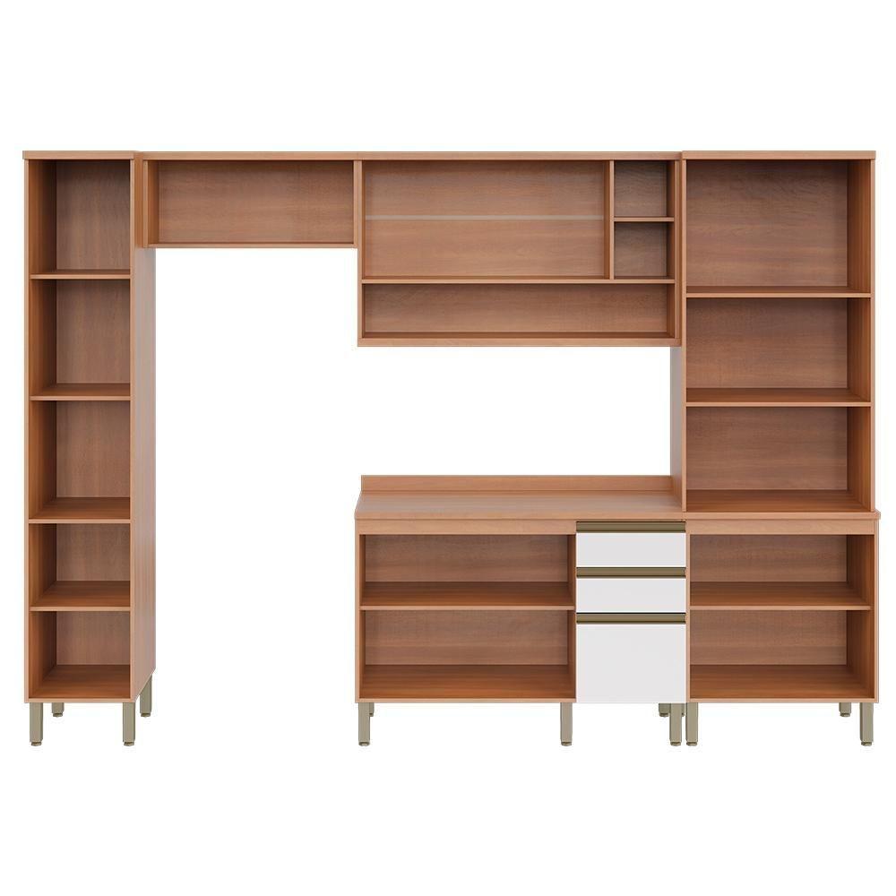 Cozinha Completa Thela Bárbara 5 Peças Com Balcão Freijó/branco - 7