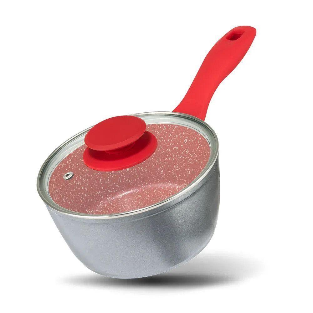 Panela Philco Pph160apr Redstone Com Tampa De Vidro 1,4 Litros Cinza/vermelho - 1