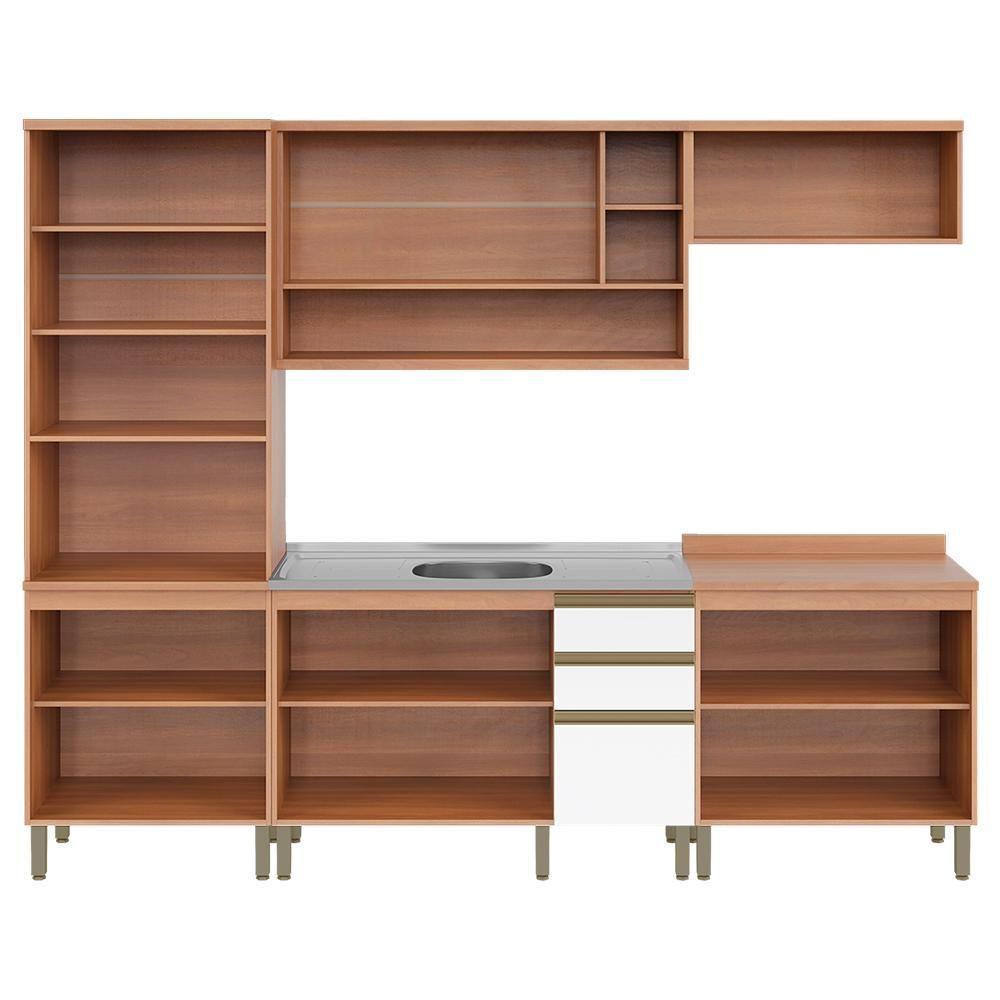 Cozinha Completa Thela Bárbara C/ Balcão De Pia Freijó/branco - 7