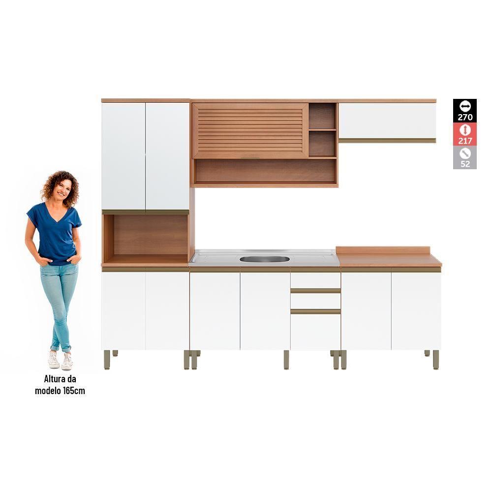 Cozinha Completa Thela Bárbara C/ Balcão De Pia Freijó/branco - 8