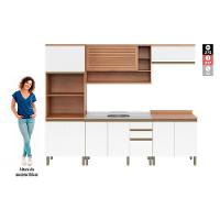 Cozinha Completa Thela Bárbara Torre Quente E Balcão P/ Pia Freijó/branco - 8