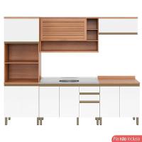 Cozinha Completa Thela Bárbara Torre Quente E Balcão P/ Pia Freijó/branco - 10