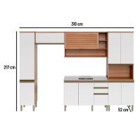 Cozinha Completa Thela Bárbara Com Balcão De Pia Freijó E Branco - 9