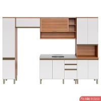 Cozinha Completa Thela Bárbara Com Balcão De Pia Freijó E Branco - 10