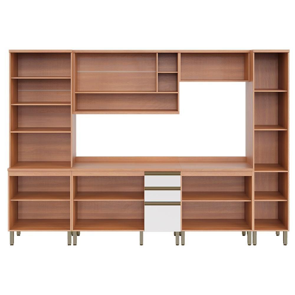 Cozinha Completa Thela Bárbara 6 Peças Com Armário Freijó/branco - 6