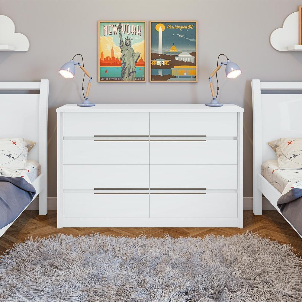 Cômoda Urban 8 Gavetas Branco - 2