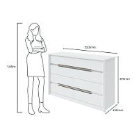 Cômoda Urban 8 Gavetas Branco - 3